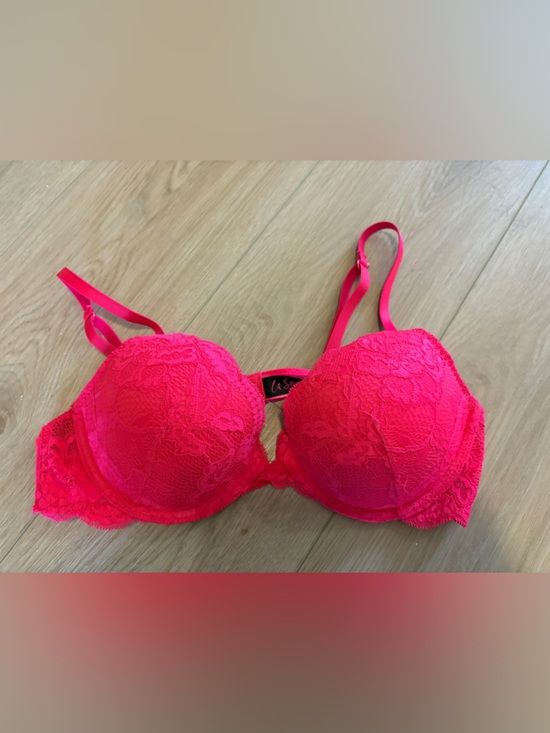 La SENZA Other - La SENZA Bright Pink Coral Lace Padded Push-Up Bra Size B36